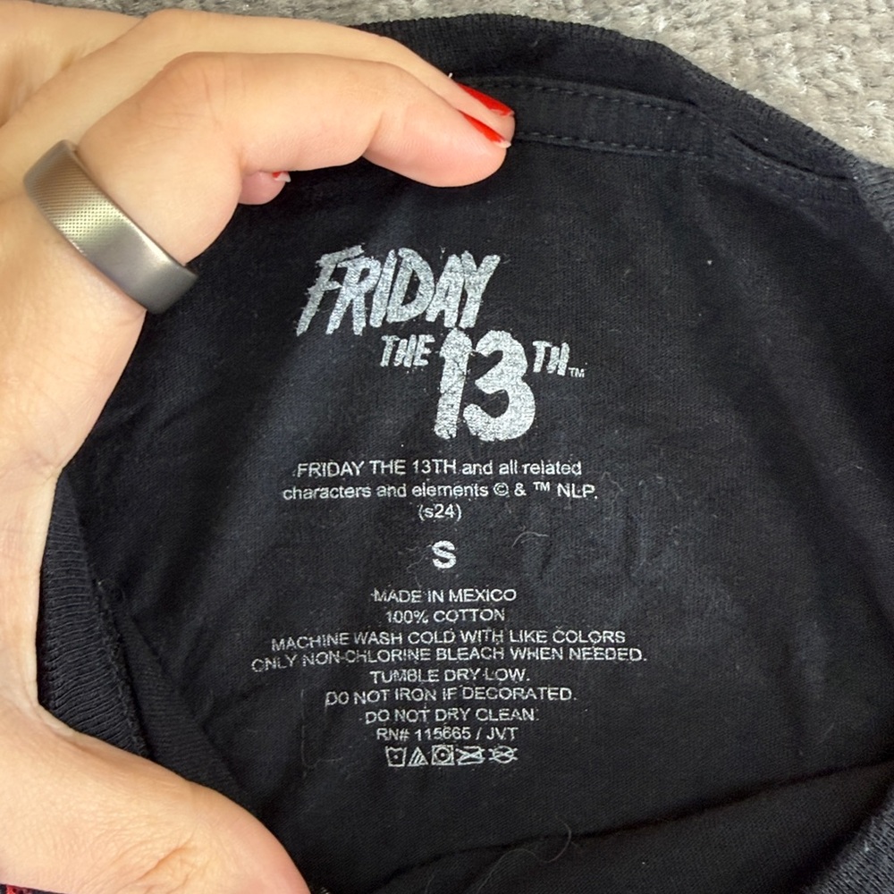 Friday The 13th Short Sleeve Shirt Womens S Black Jason Vorhees Moods Halloween - Picture 5 of 6